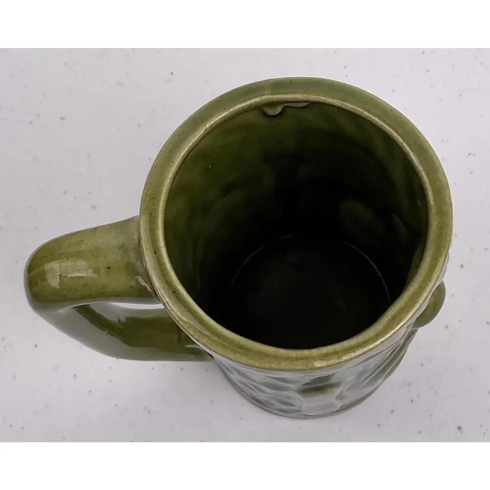 VTG OtagiriGreen Tiki Mug Ceramic Polynesian Coconut Cup Barware Imported